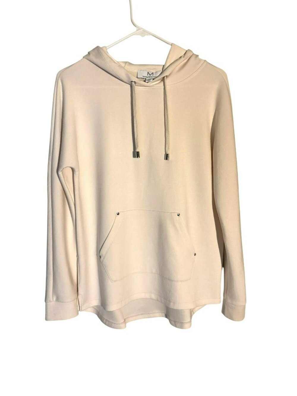 Magaschoni  Hooded Pullover Kangaroo Pocket Long Sleeve Top- Size XS
